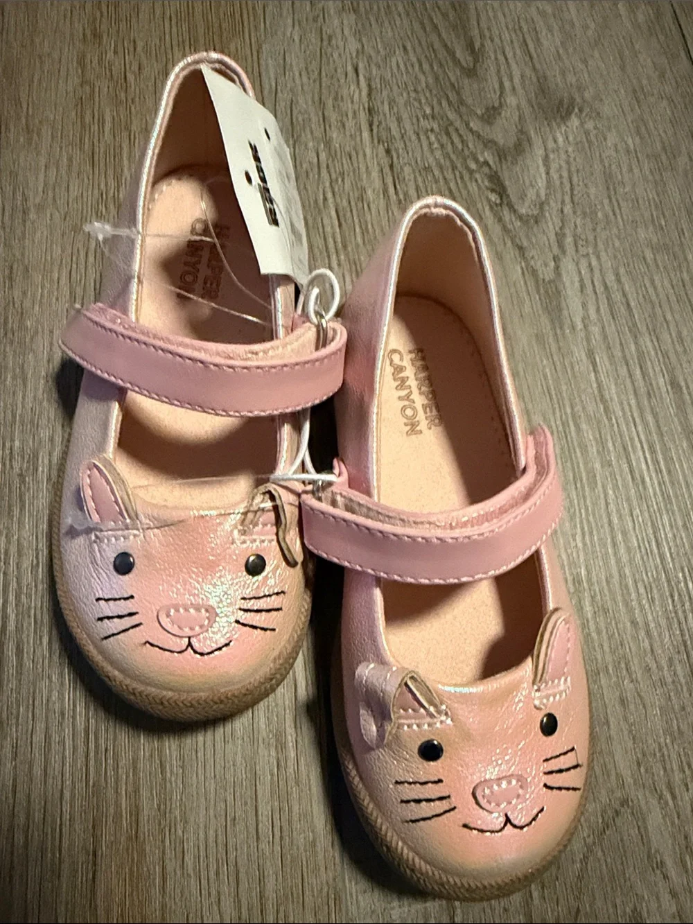 Harper Canyon  Pink Cat Face Mary Jane Shoes